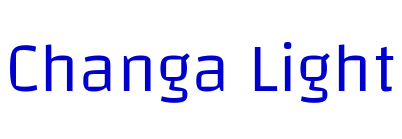 Changa Light font